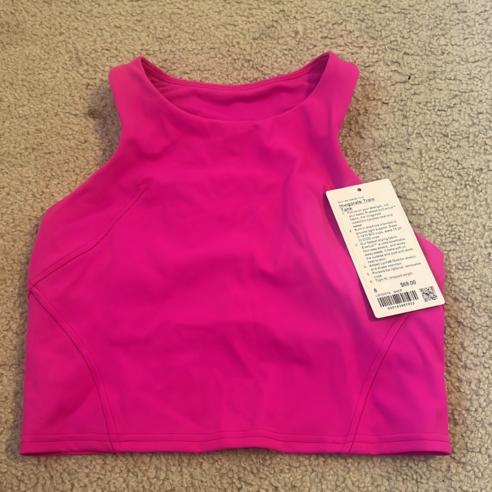 LULULEMON Invigorate Train Tank “Sonic Pink”